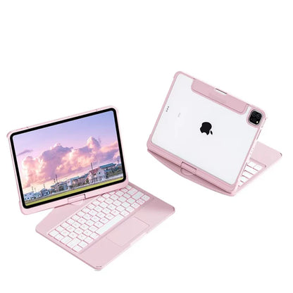 360 Rotating iPad keyboard case - Black/Pink/White